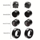 magnetic earrings 4 pairs black